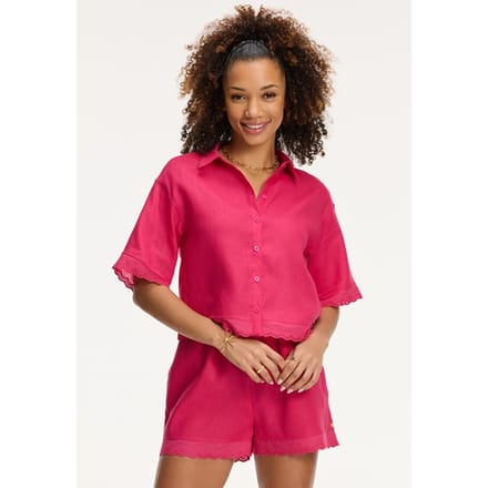 Shiwi Ladies Emily Blouse Parrot Pink Maat: M | Blouses Outlet | Dames | Roze