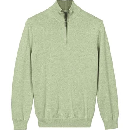Baileys Trui Half Zip Cotton Knit Misty Green / male