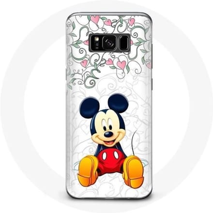 Hoesje voor Samsung Galaxy S8 Mickey Mouse Bloemen Harten