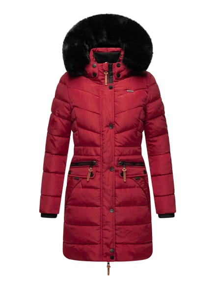 Navahoo Dames Winterjas Paula – Extra Warm, Waterafstotend & Met Afneembare Bontkraag