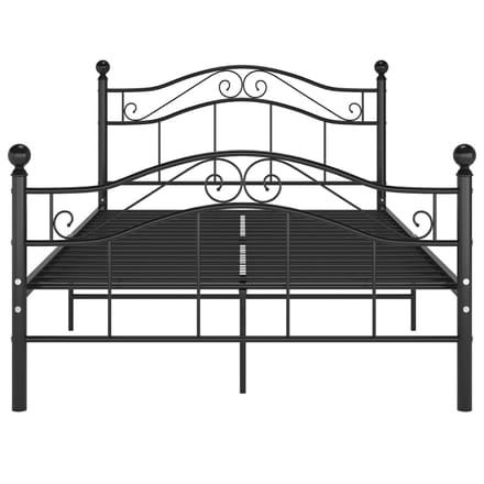 vidaXL - Bedframe - metaal - zwart - 120x200 - cm