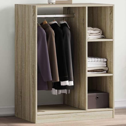 vidaXL - Kledingkast - 77x48x102 - cm - bewerkt - hout - sonoma - eikenkleurig