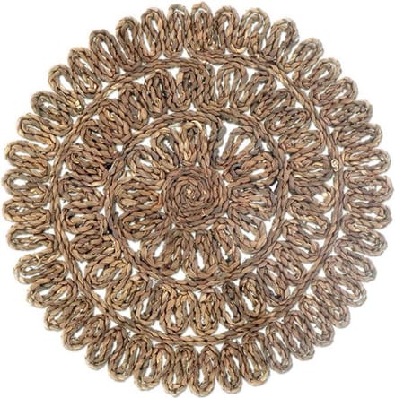Unique Living | Placemat Liko | Rond | Polyester | Lichtbruin | Ø38cm