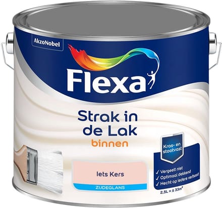 Flexa - Strak In De Lak Binnenlak Zijdeglans - Iets Kers - Mengverf - 2,5 L