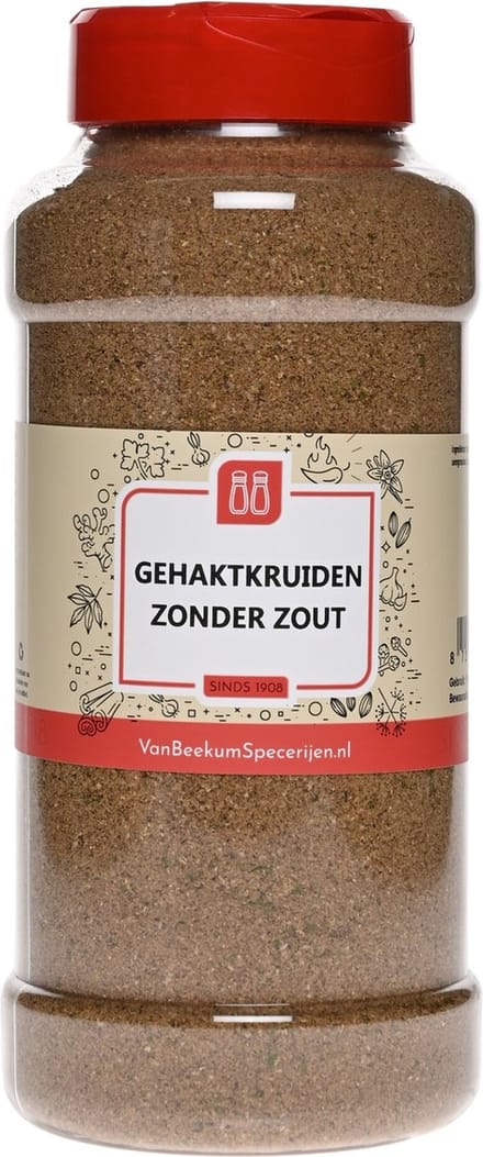 Van Beekum Specerijen - Gehaktkruiden Zonder Zout - Strooibus 420 Gram