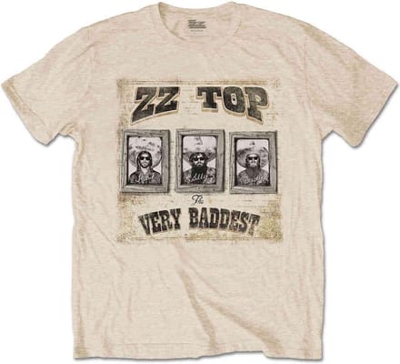 ZZ Top - Very Baddest Heren T-shirt - S - Creme