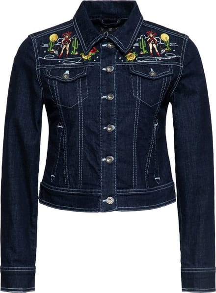 Queen Kerosin damesjeansjasje van denim