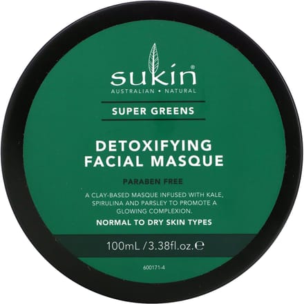 Sukin, Super Greens, Detox Gezichtsmasker, 100 ml (100 ml) black