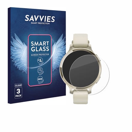 3 Stuks Savvies Screenprotector - geschikt voor Garmin Lily 2 Active - beschermfolie glas transparant