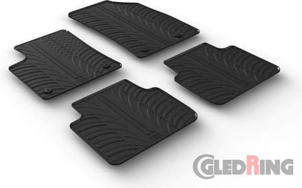 Gledring Rubbermatten passend voor Opel Crossland X 6/2017- (T profiel 4-delig + montageclips)