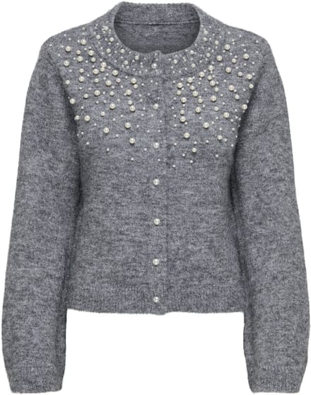 ONLY - ONLMIGGIE LS O-NECK PEARL CARDI KNT NOOS - Meisjes - Cardigans