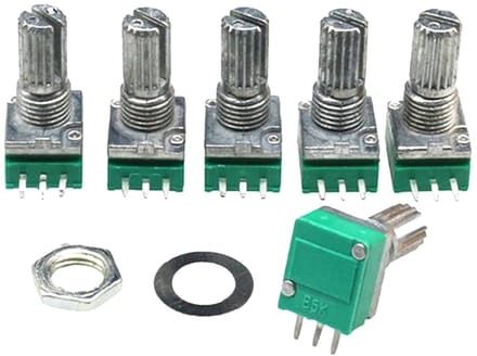 Potentiometers - Variabele weerstanden - Elektronische schakelingen - Koolstoffilm technologie - 20K Ohm - Niet gespecificeerd