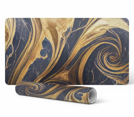 Vinyl bureauonderlegger met stijlvolle abstracte wervelprint 100x50 cm