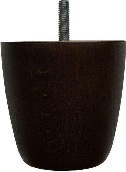 FLE - Meubelpoot bruin rond Ø 8 cm en hoogte 8 cm van massief hout (M8)