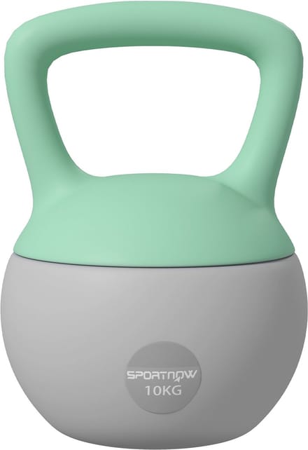 SPORTNOW Kettlebell - Kunststof - 21x21x30cm - Groen