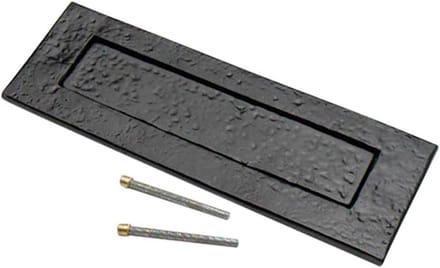 Door brievenbus Klep 250 x 75 mm - Zwart Antiek / Wit