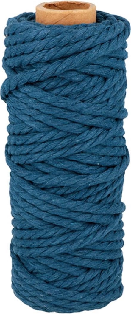 Blauw katoenen koord 25 m x 6 mm - Artemio