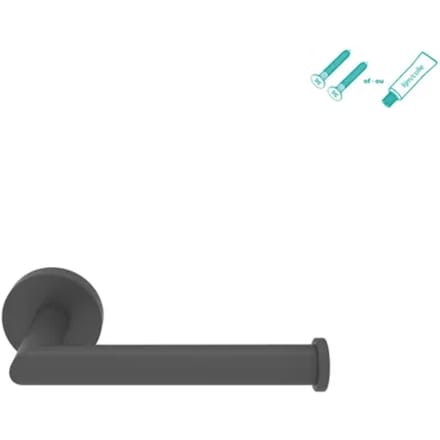 Aquavive Toiletrolhouder - Rvs - Zwart Mat