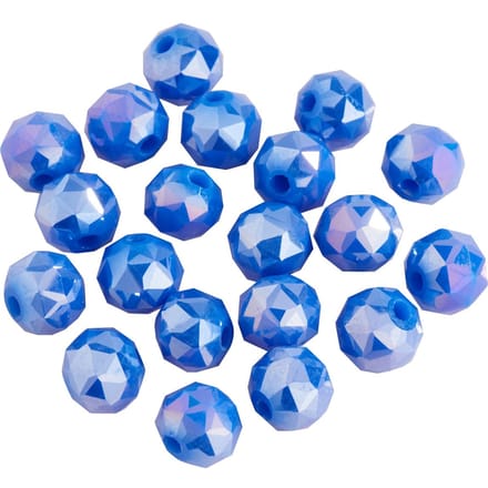 Glas geslepen kralen rond, 6 mm - Rijk blauw AB