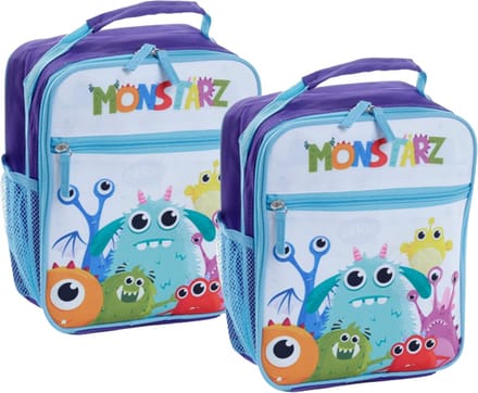 Puckator Draagbare lunch/sixpack koeltas - 2 st - Monstarz print - 21 x 25 cm - 5.8 L