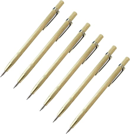 Graveerstift Set - Metaal Pen - Materiaal Markeren - Wolfraamcarbide Tip - 6 Stuks - Goudkleurig