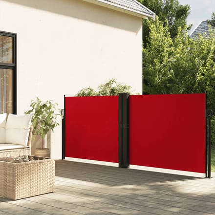 vidaXL - Windscherm - uittrekbaar - 140x1000 - cm - rood