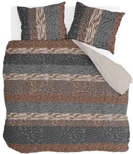 Byrklund Dekbedovertrek Animal Stripes - 200x220 - 100% Polyester - Beige