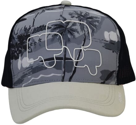 Herman Casquette baseball multicolore avec mesh souple, visiére unie et panneau frontal tropical avec motif "unlike"