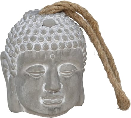 Gerimport Deurstop Buddha - grijs - 13 x 13 x 15 cm - woonaccessoires - deurstopper
