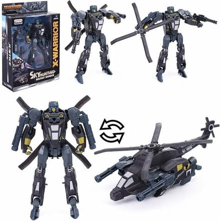 Sky Hunting military X-Warrior - Transform robot & helikopter 2in1