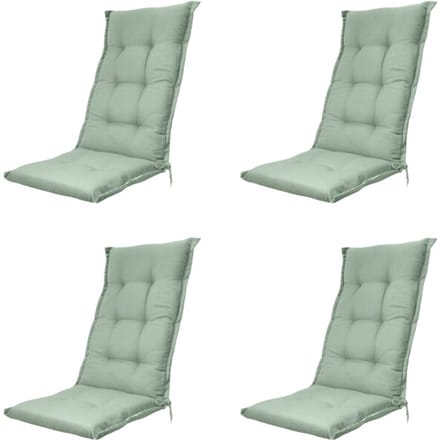 Madison - Tuinstoelkussen Hoge Rug Napels kaki - Ca. 123x50 cm - Set van 4