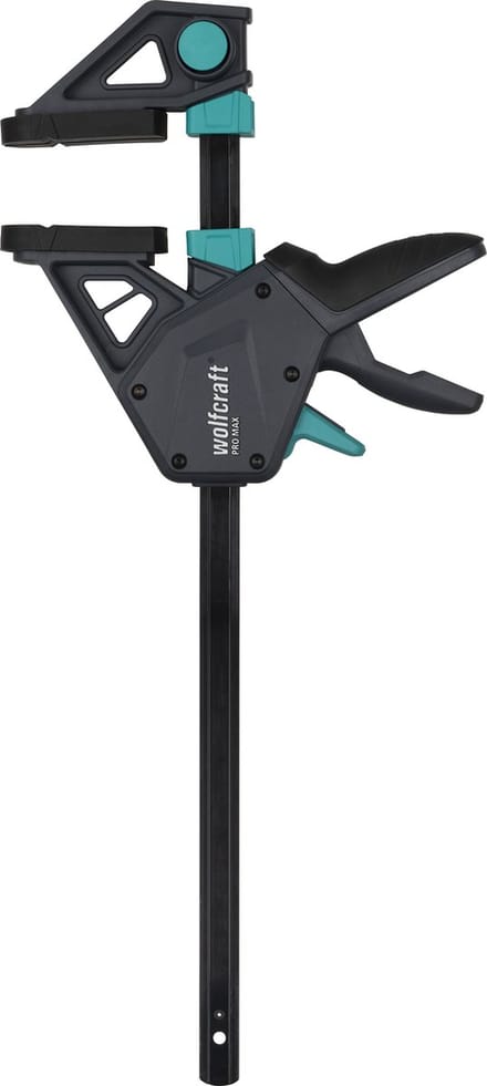 Wolfcraft 3072000 Eenhandsklem Spanbreedte (max.):450 mm Afmeting, lengte: 672 mm Afm. werkbereik:110 mm