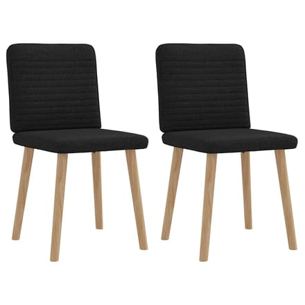 vidaXL - Eetkamerstoelen - 2 - st - stof - zwart