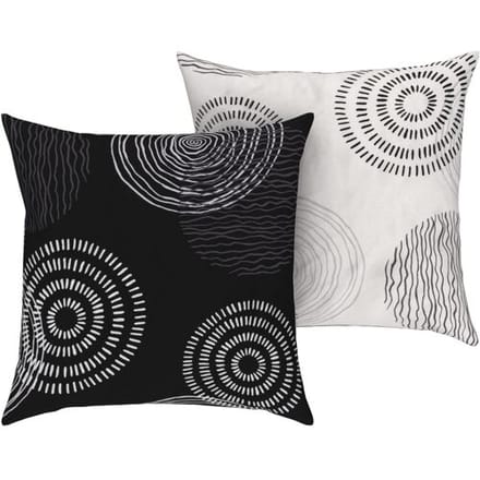 LIVARNO HOME Kussensloop Edel-Renforcé 60x50 cm (Let op: LV OSNL) (Cirkels)