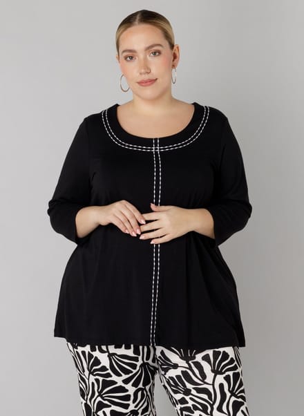 COLLETTA Oprah Tops - Black - maat 2(50)