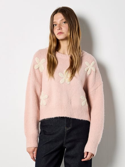 Crochet Daisies Boxy trui