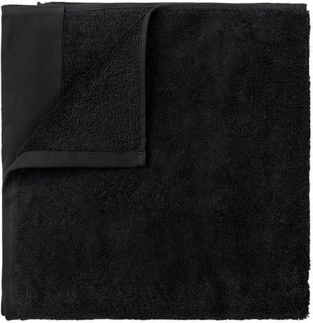 Riva Badtextiel Off Black | 30 x 50 set/2 cm | Zwart | Katoen