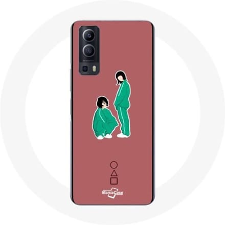 Coque Vivo Y72 Squid Game Ji Yeong Numéro 240 Et Kang Sae Byeok Numéro 067