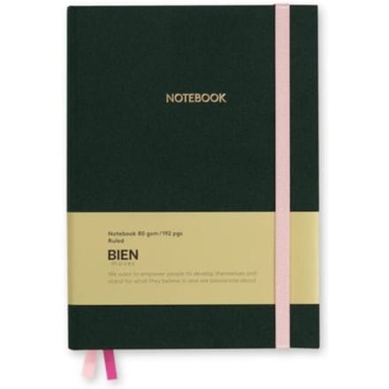 Bien moves notitieboekje, donkergroen