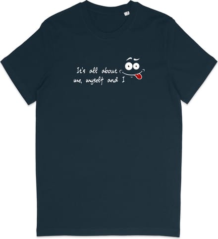 T Shirt Heren - Grappige Print - Korte Mouw - Blauw - Maat L