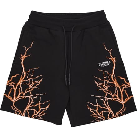 Heren korte trainingsbroek Lightning Short Zwart/oranje