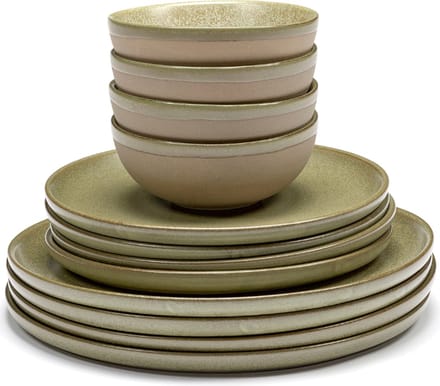 Serax Sergio Herman Surface Serviesset Camo Green (13 delig) 4 personen