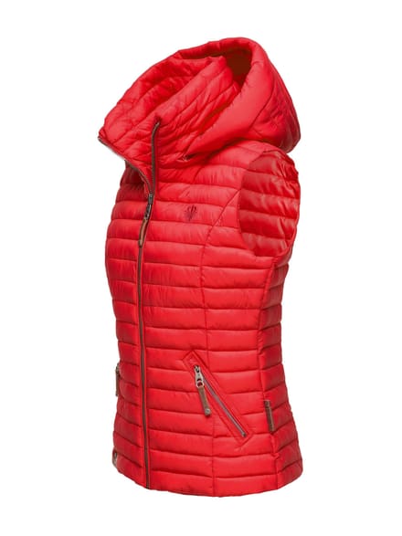 Navahoo Dames Gewatteerde Bodywarmer Shadaa – Lichte Weste met Afneembare Capuchon