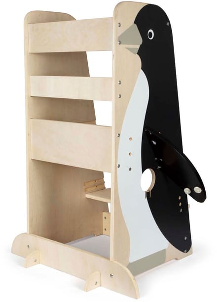 Small Foot - Wooden Learning Tower Penguin Wild Life 92cm