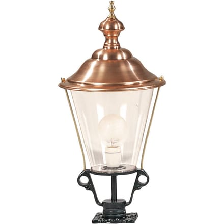 K.S. Verlichting Tuinpadverlichting K3B met koperen afdekking, zwart