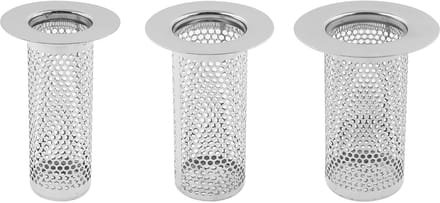 Set van 3 - Filter - Afvoerdeksel voor badkuip - Afvoerzeef - Haaropvanger - Haarfilter - Doucheafvoerfilter - Zilver