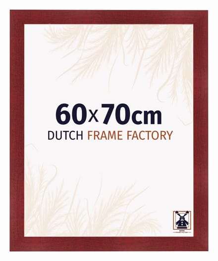 Fotolijst 60x70 cm - MDF - Wijnrood Geveegd - Praag