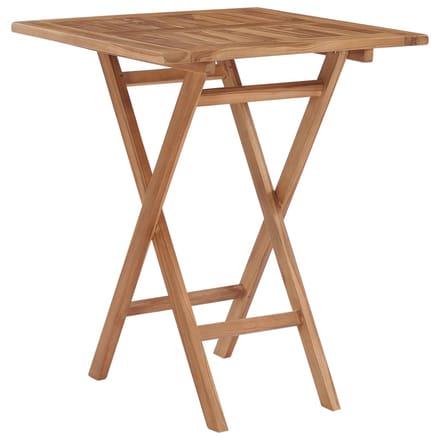 vidaXL - Tuintafel - inklapbaar - 60x60x75 - cm - massief - teakhout