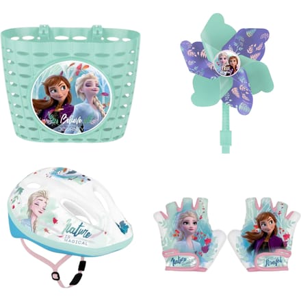 Frozen fietsset; mand, helm, handschoenen en molen