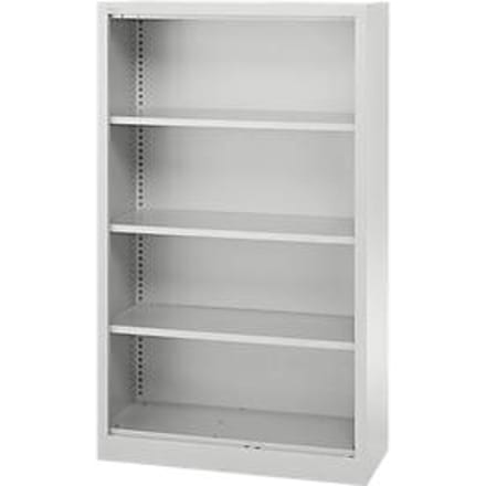 Schäfer Shop Select stellingkast MS, 4 OH, B 800 x D 400 x H 1584 mm, plaatstaal, aluminium wit